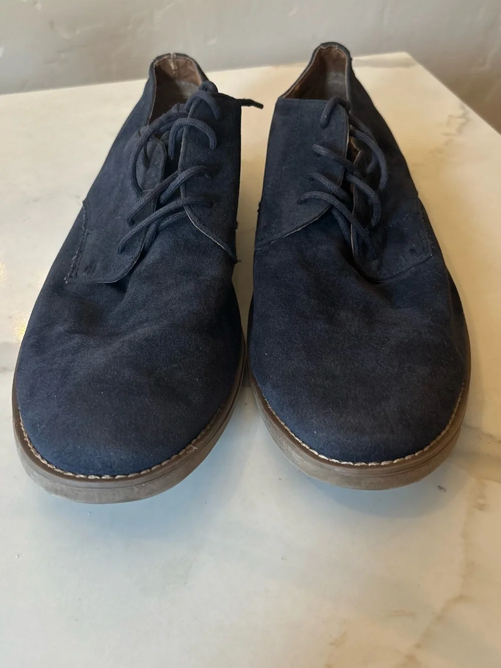 Topman blue suede laceup oxford shoes shoes size 44